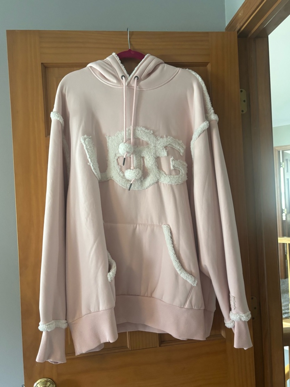 UGG x Telfar Pink & White Hoodie